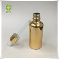 Parfumflasche Glas 50 ml Flasche Gold-ätherisches Öl Flasche rundes Glas Lotion